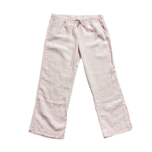 L.L. Bean Pants & Jumpsuits Llbean Linen Blush Pink Pants 8 T